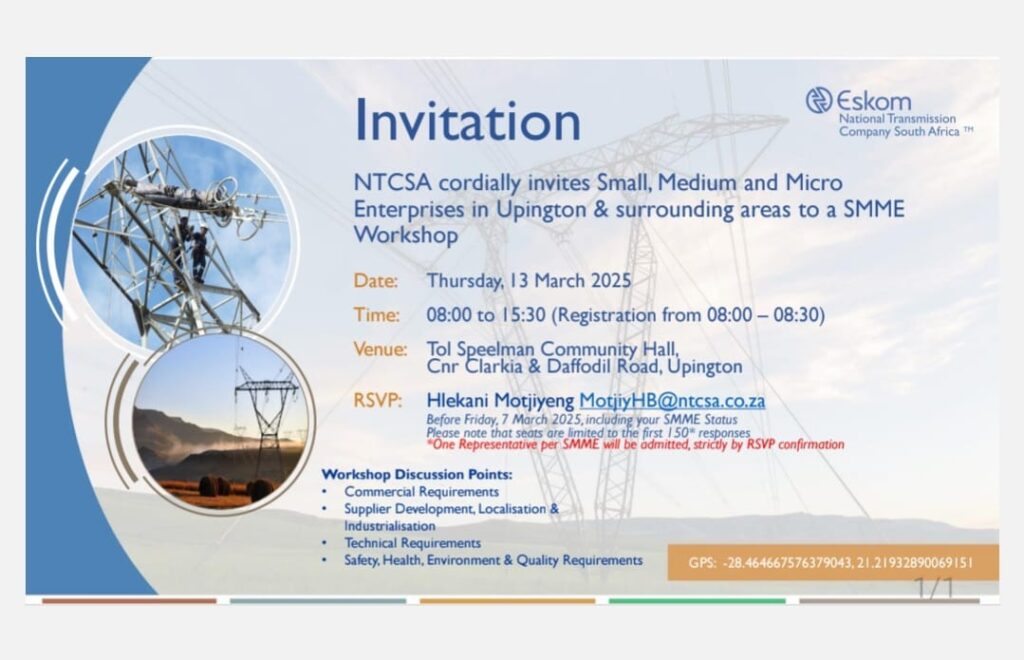 ESKOM - Dawid Kruiper Municipality - Department of Tourism